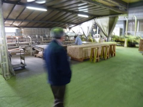 ヒバ製材所内、津軽半島